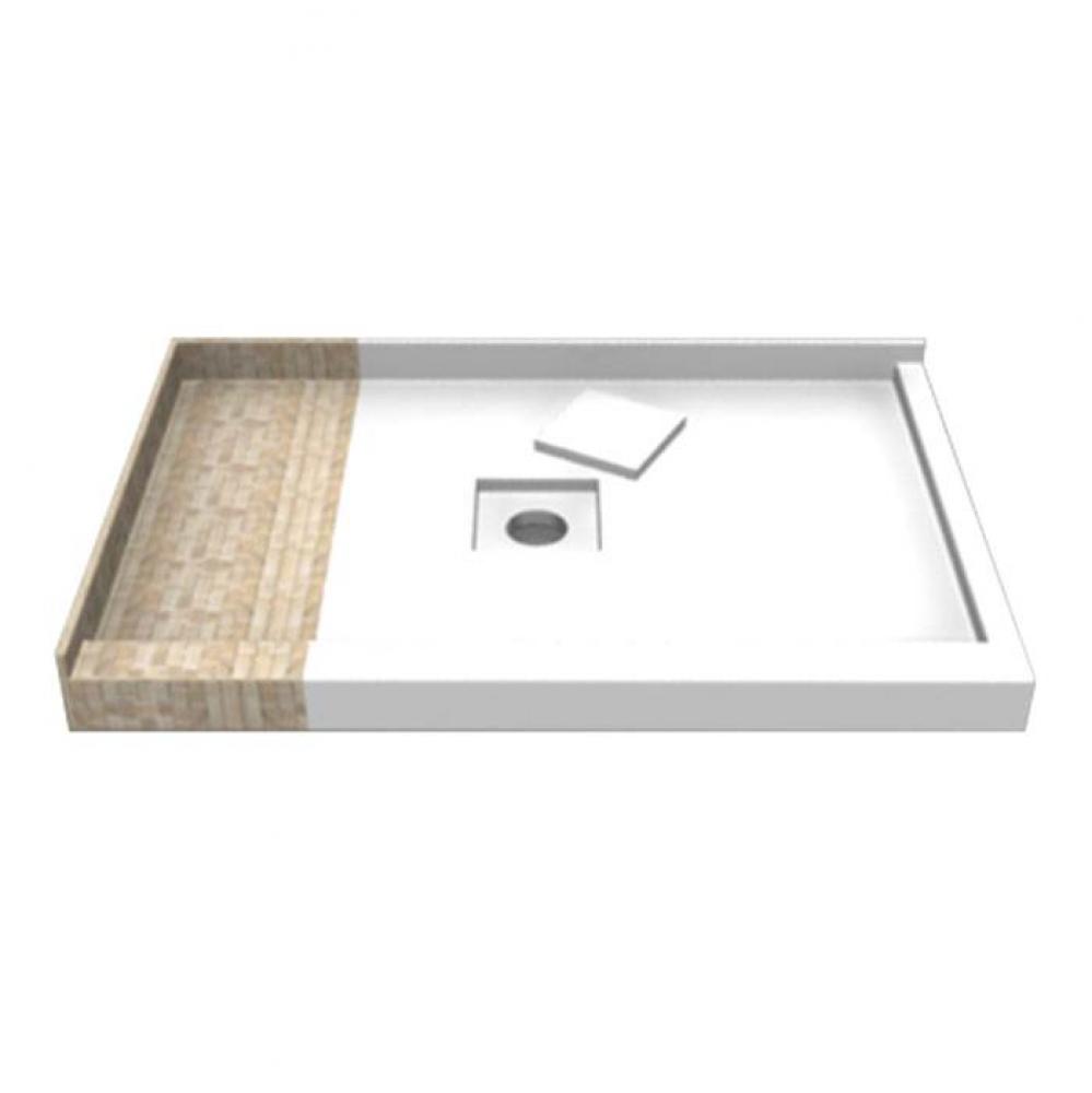 Double - Centre & Right - Threshold TileME Showerbase Centre Drain 60 x 36''