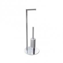 Valley Acrylic 900.231.100 - Freestanding Paper Holder w/Toilet Brush