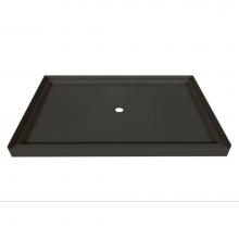 Valley Acrylic SBST7248-SGL-BLK - 72 x 48 Single Threshold Shower Base