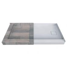 Valley Acrylic TMSBDTOD6632R - Double Threshold TileME Showerbase Offset Right Drain 66 x 32''