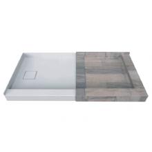 Valley Acrylic TMSBDTOD7230L - Double Threshold TileME Showerbase Offset Left Drain 72 x