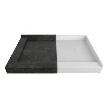 Valley Acrylic TMSBDTOD5436R - Tile Me Offset Square Double Threshold  Shower Base