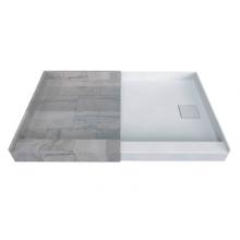 Valley Acrylic TMSBSTOD4230R - Single Threshold TileME Showerbase Offset Right Drain 42 x