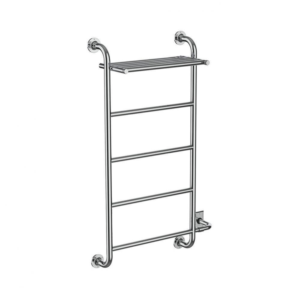 European Classics Custom Towel Dryer With Shelf - Electric Only - Chrome