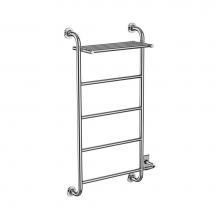 Vogue EUC4 48x24x5 1/2-5BAR WithShelf-Chrome - European Classics Custom Towel Dryer With Shelf - Electric Only - Chrome