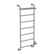 Vogue EUC4 60x24x5 1/2-7BAR WithShelf-Chrome - European Classics Custom Towel Dryer With Shelf - Electric Only - Chrome