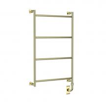 Vogue EUC2 36x24x4-4BAR-M-Polished Brass - European Classics Custom Mitre Towel Dryer - Electric Only - Polished Brass