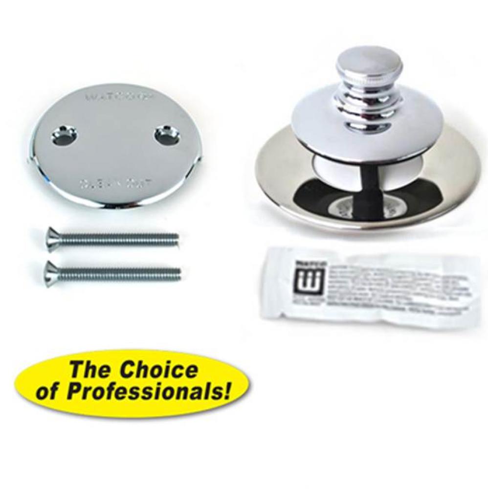 Universal Nufit Push Pull Trim Kit - Silicone Chrome Plated 2-Hole Faceplate