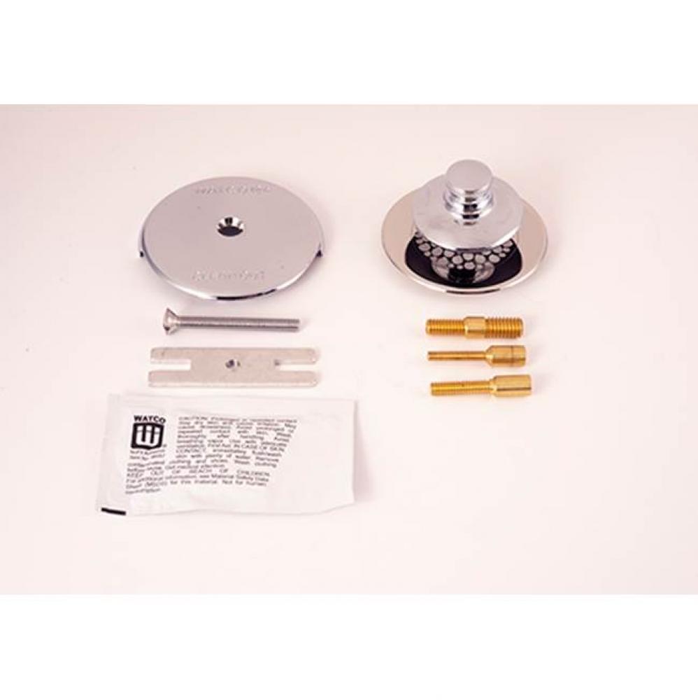 Universal Nufit Push Pull Trim Kit - Silicone Chrome Plated Grid Strainer All 3 Threaded Adapter P