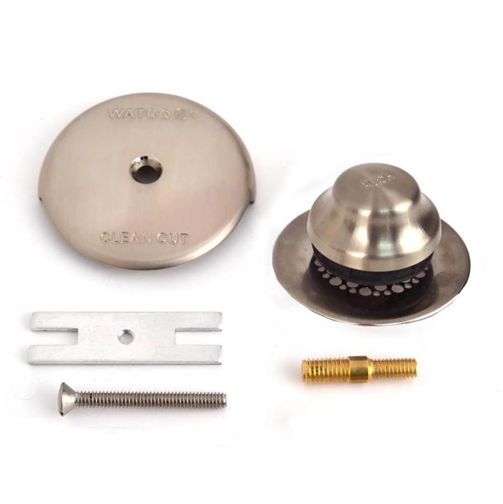 Universal Nufit Foot Actuated Trim Kit - Brs Adapter Pin Chrome Plated Grid Strainer Carded