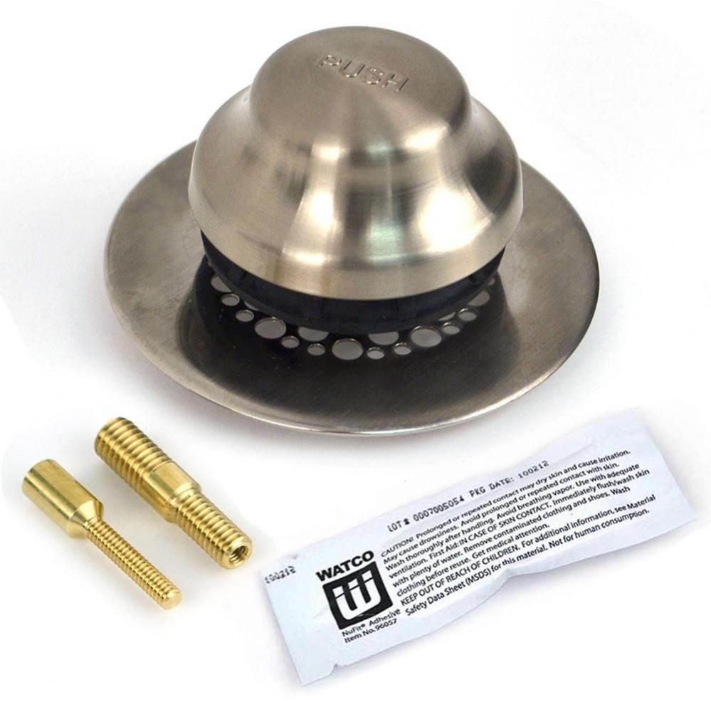 Universal Nufit Fa Tub Closure - Silicone Chrome Plated Grid Strainer 3/8-5/16 And No.10-24 Adapte