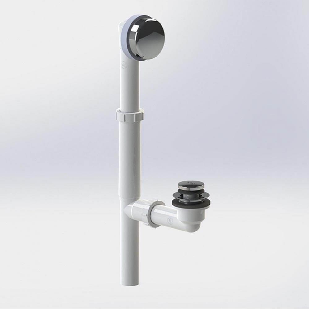 Foot Actuated Innovator Bath Waste Tubular Plastic Pvc Chrome Brushed