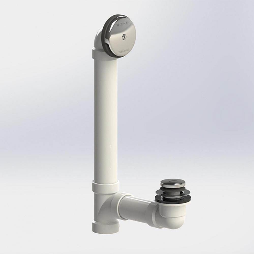 Foot Actuated Bath Waste For Tubs To 16-In Sch 40 Pvc Chrome Plated