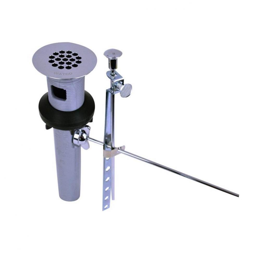 Ideal Lav With Stopper And Grid Plastic Chrome Plated