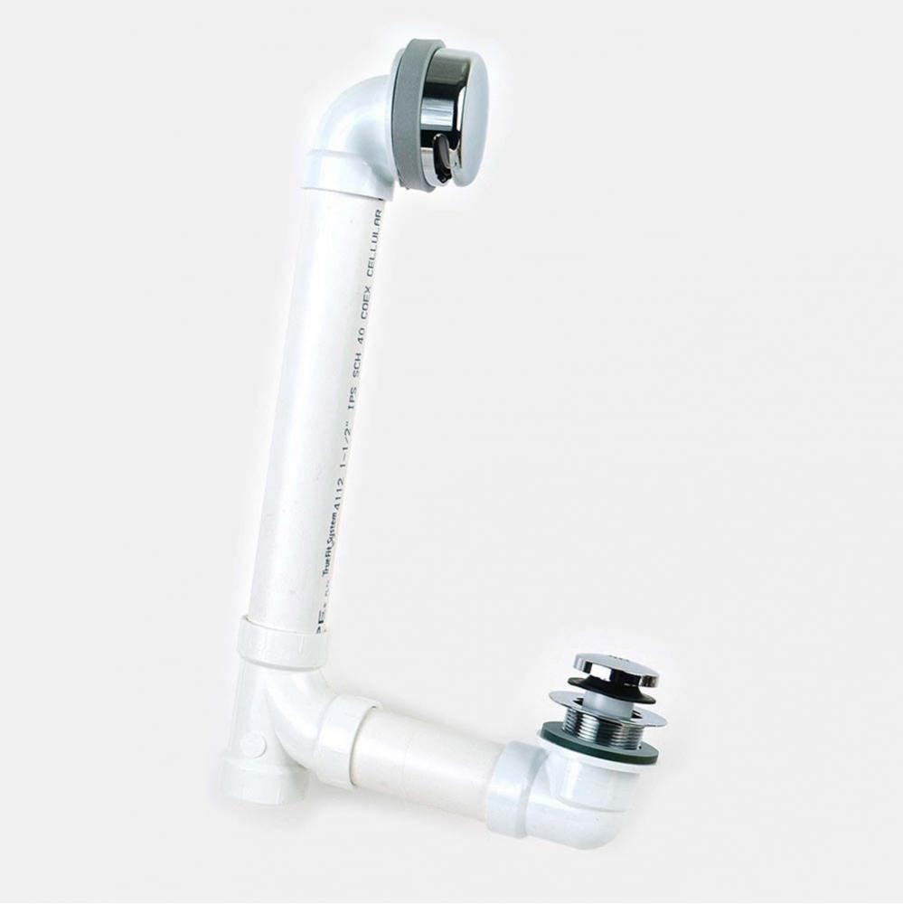 Innovator Foot Act. Bath Waste Tubs To 16-In. Sch 40 Pvc Chrome Plated