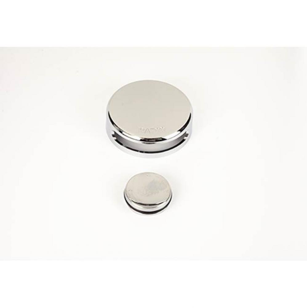 Innovator Presflo Stopper/Snap-On Overflow Plate 0 Alpha Chrome Plated