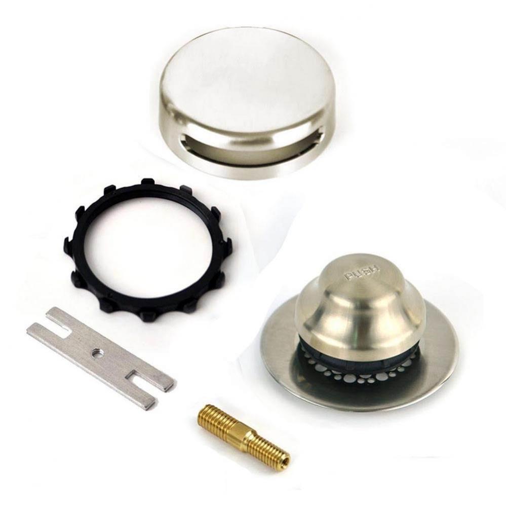 Universal Nufit Innovator Fa Trim Kit - Silicone Brushed Nickel Grid Strainer 3/8-5/16 Adapter Pin