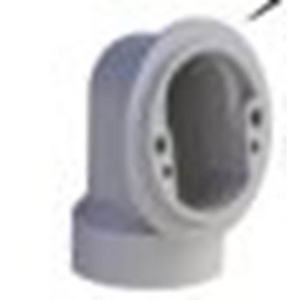 Overflow Ell, 2-Hole - Sch 40 ABS