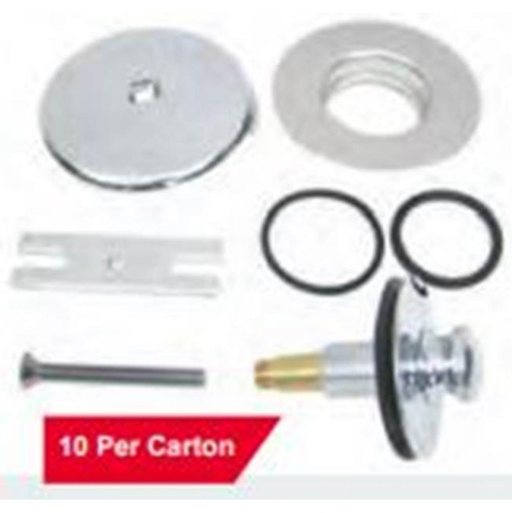 Quicktrim Push Pull Trim Kit Chrome Brushed 2-Hole Faceplate