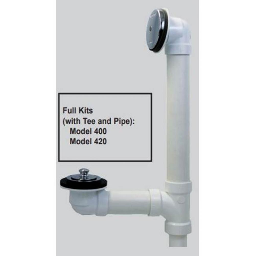 Presflo Perfect Fit Bath Waste For Tubs To 16-In Sch 40 Pvc Rubbed Bronze