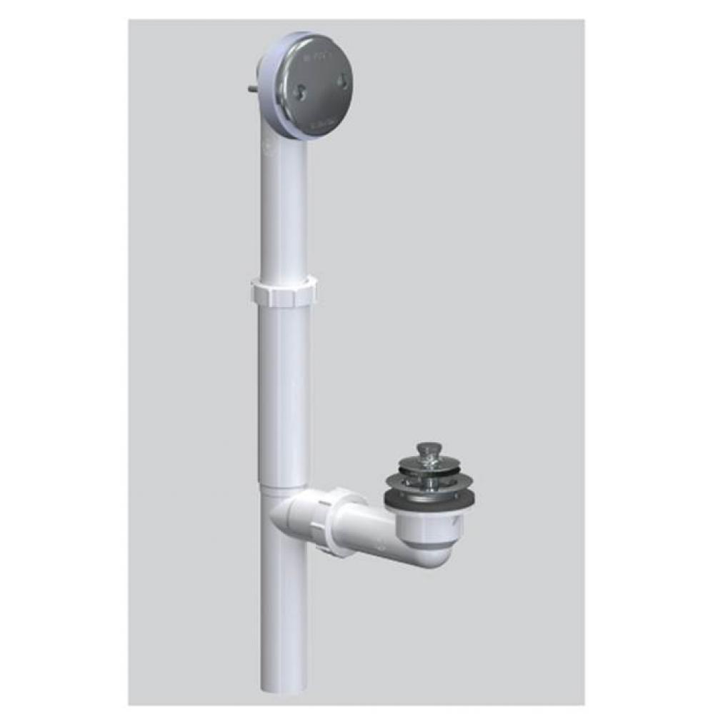 Push Pull Bath Waste Tubular Plastic Pvc White 5 In Extension