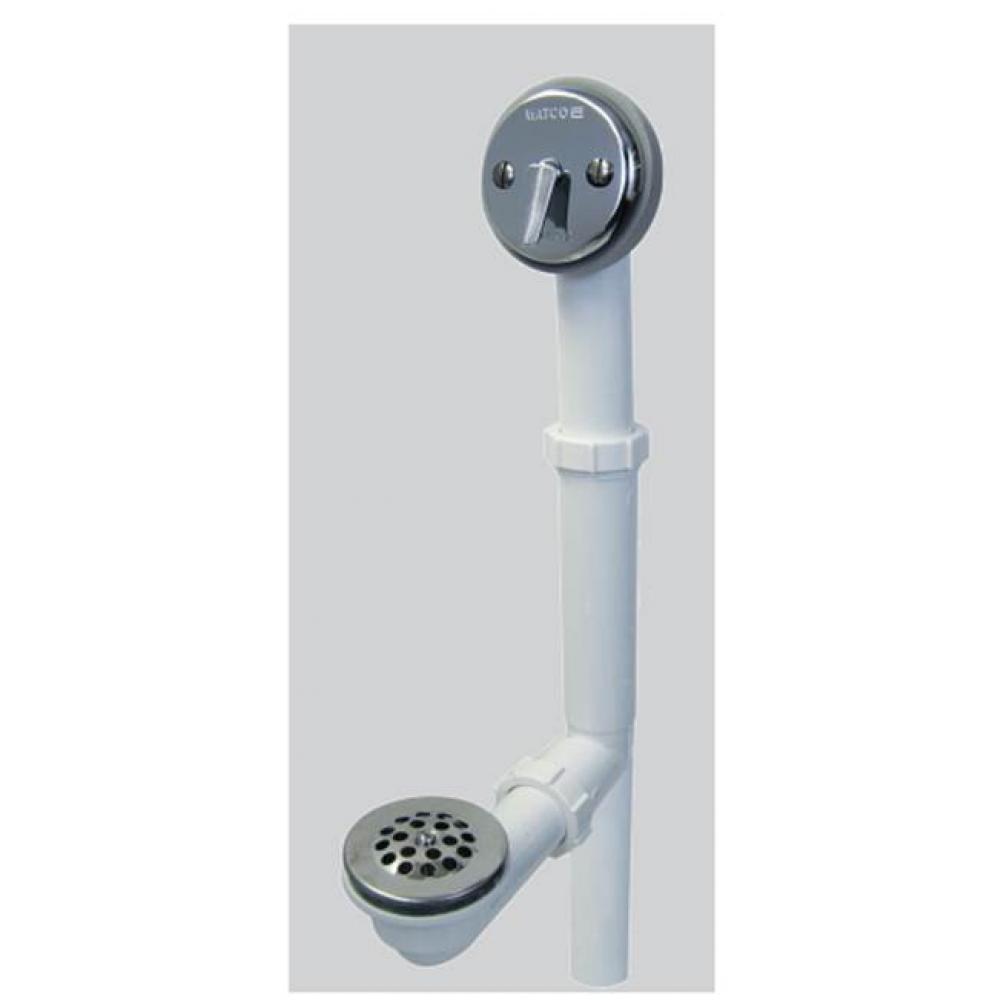 Quick Adjust Trip Lever Tubular Plastic - Tubs To 24-In Pvc Matte Black