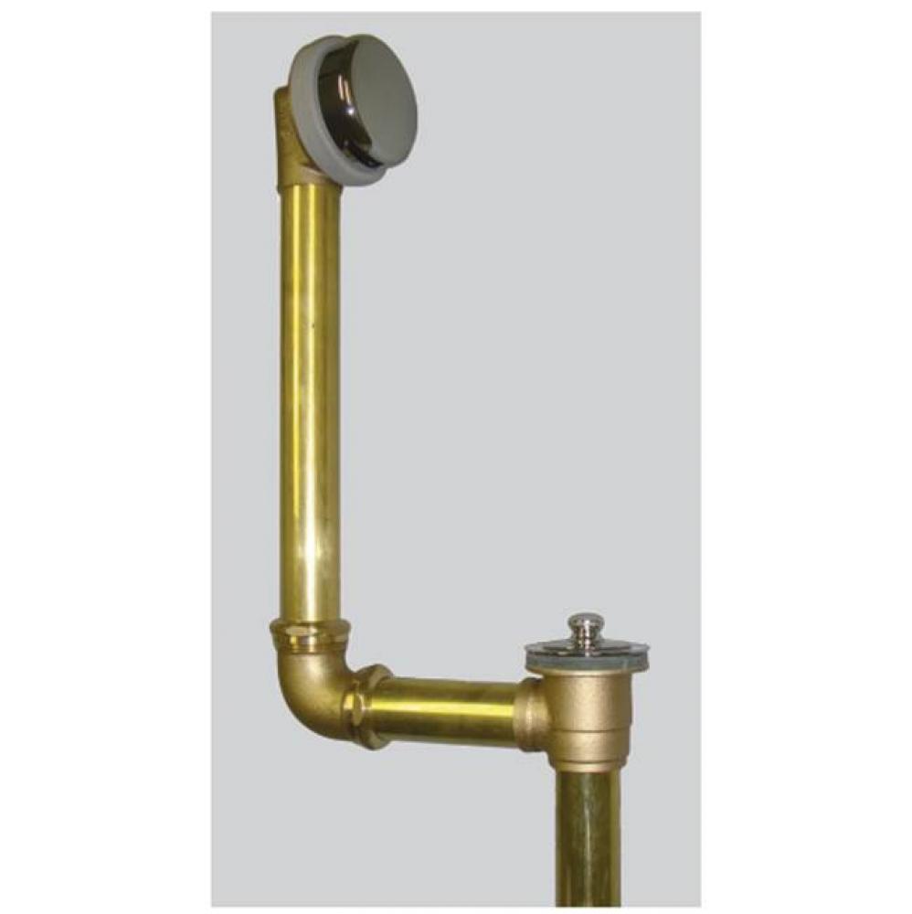 Innovator Push Pull Direct Drain Tubs To 16-In. 17G Brs Brs Chrome Plated 4 In Extension