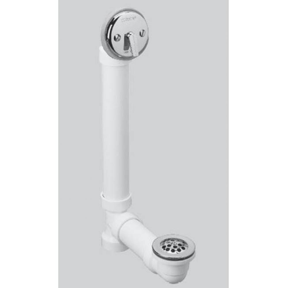 Trip Lever Bath Waste For Tubs To 24-In Sch 40 Abs Chrome Plated 16 In Extension