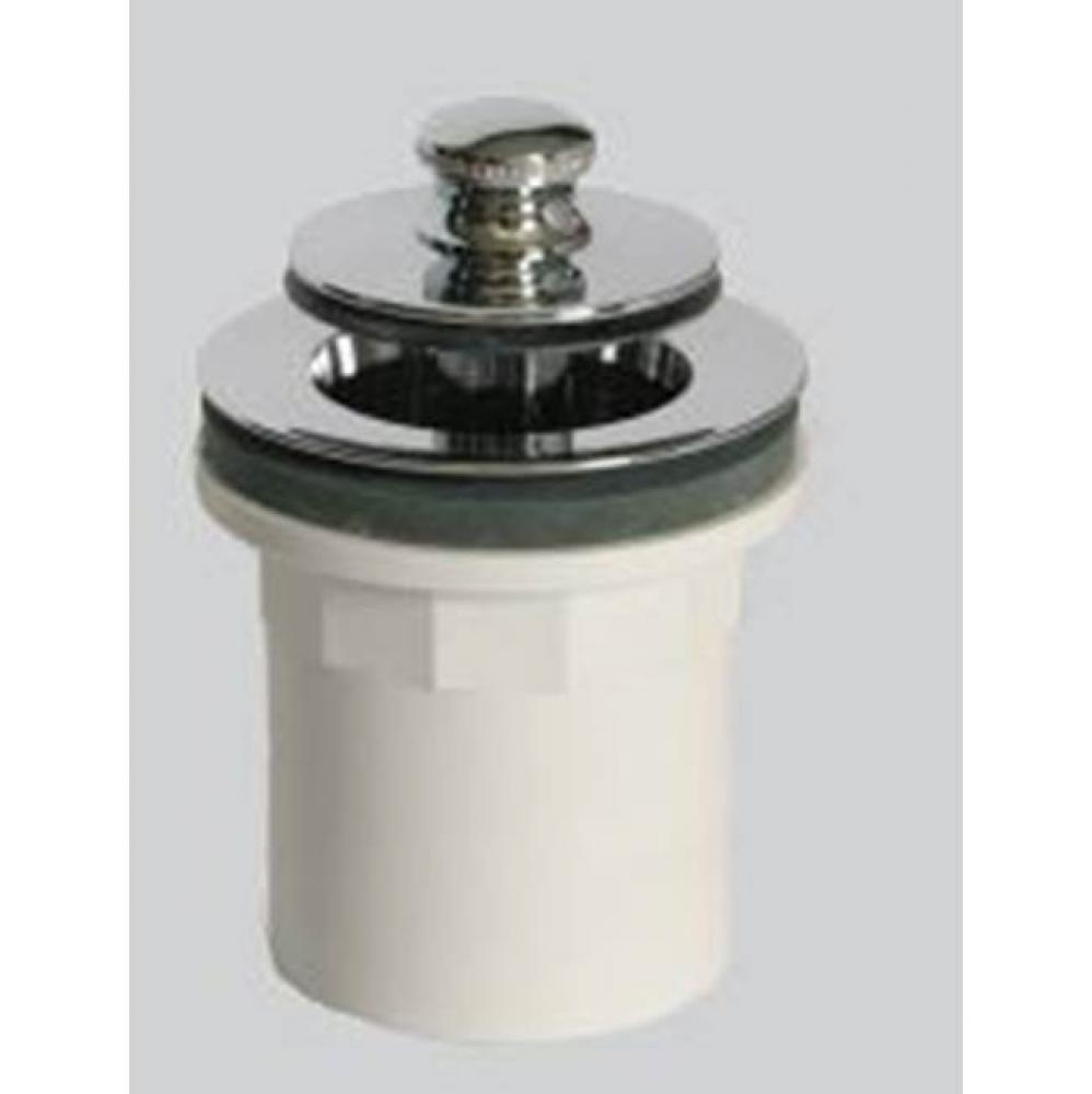 Push Pull Tub Closure W/Plastick Stopper And Knob Zinc Body Sch 40 Pvc Chrome Plated