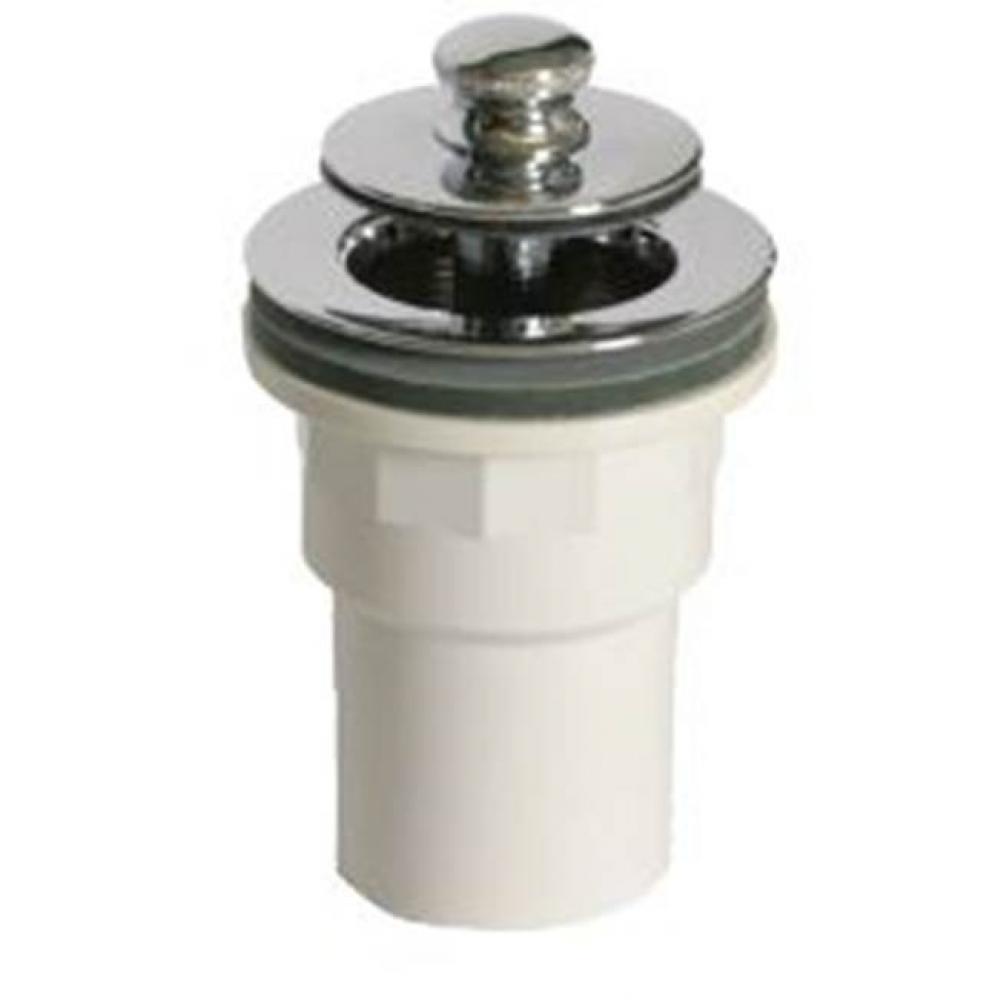 Push Pull Tub Closure W/Spigot Adapter Sch 40 Pvc Pvc Polished Brass ''Pvd''