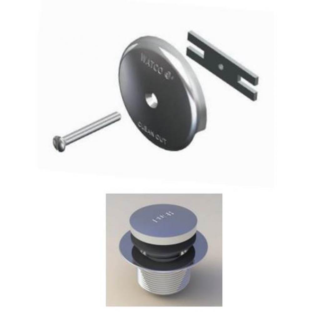 Foot Actuated Trim Kit 1.625-14 X 1.25 Body Polished Brass ''Pvd'' 2-Hole Face