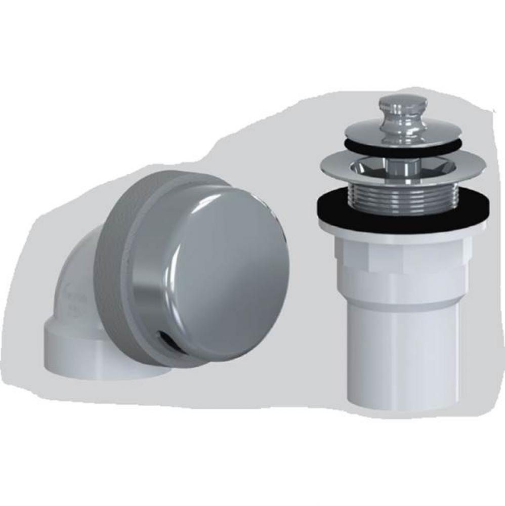 Innovator Push Pull Half Kit W/Spigot Sch 40 Pvc Brushed Nickel