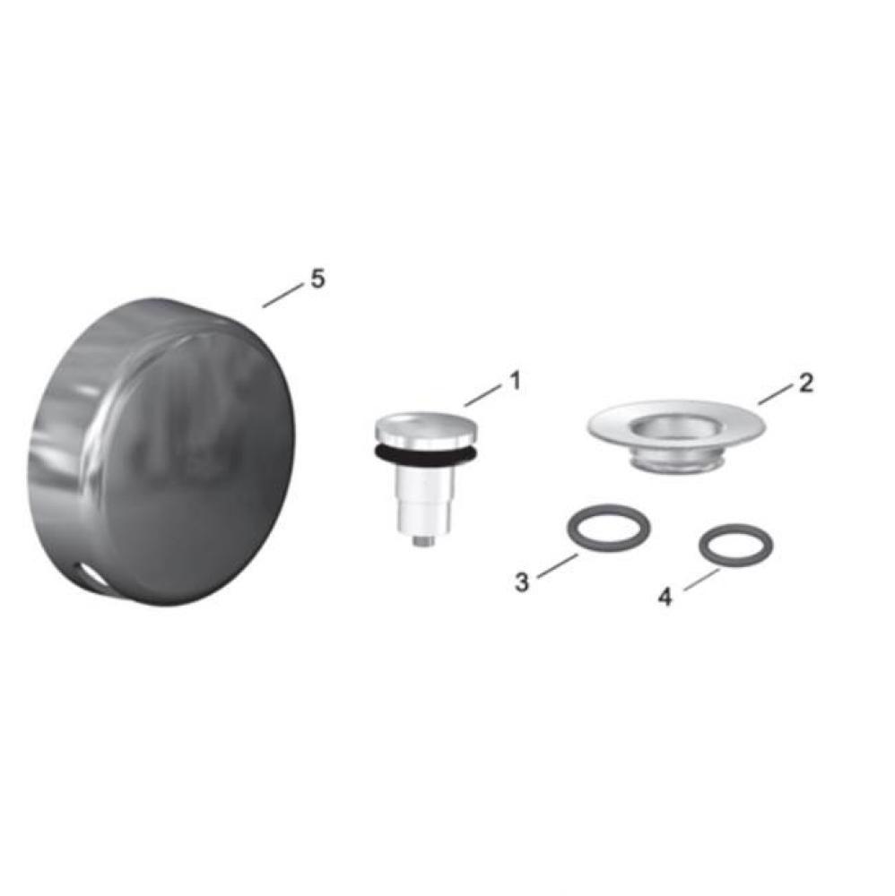 Quicktrim Innovator Foot Actuated Trim Kit Chrome Brushed