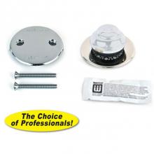 Watco Manufacturing 48700-FA-CP-G-2H - Universal Nufit Foot Actuated Trim Kit - Silicone Chrome Plated Grid Strainer 2-Hole Faceplate