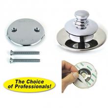 Watco Manufacturing 48700-PP-CP-2H-WB - Universal Nufit Push Pull Trim Kit - Silicone Chrome Plated 2-Hole Faceplate Watco Bonding Strip