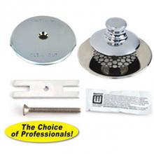 Watco Manufacturing 48700-PP-CP-G - Universal Nufit Push Pull Trim Kit - Silicone Chrome Plated Grid Strainer