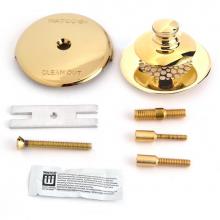 Watco Manufacturing 48700-PP-CP-G-3P-C - Universal Nufit Push Pull Trim Kit - Silicone Chrome Plated Grid Strainer All 3 Threaded Adapter P