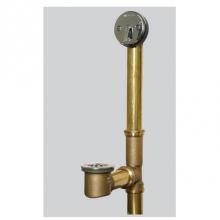 Watco Manufacturing 502-TL-BRS-CP-TX15 - Trip Lever Bath Waste Tubs To 16-In. 20-Ga Brass Brs Chrome Plated 15'' Tailpiece Extens
