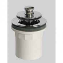 Watco Manufacturing 610-PP2Z-PVC-CP - Push Pull Tub Closure W/Plastick Stopper And Knob Zinc Body Sch 40 Pvc Chrome Plated