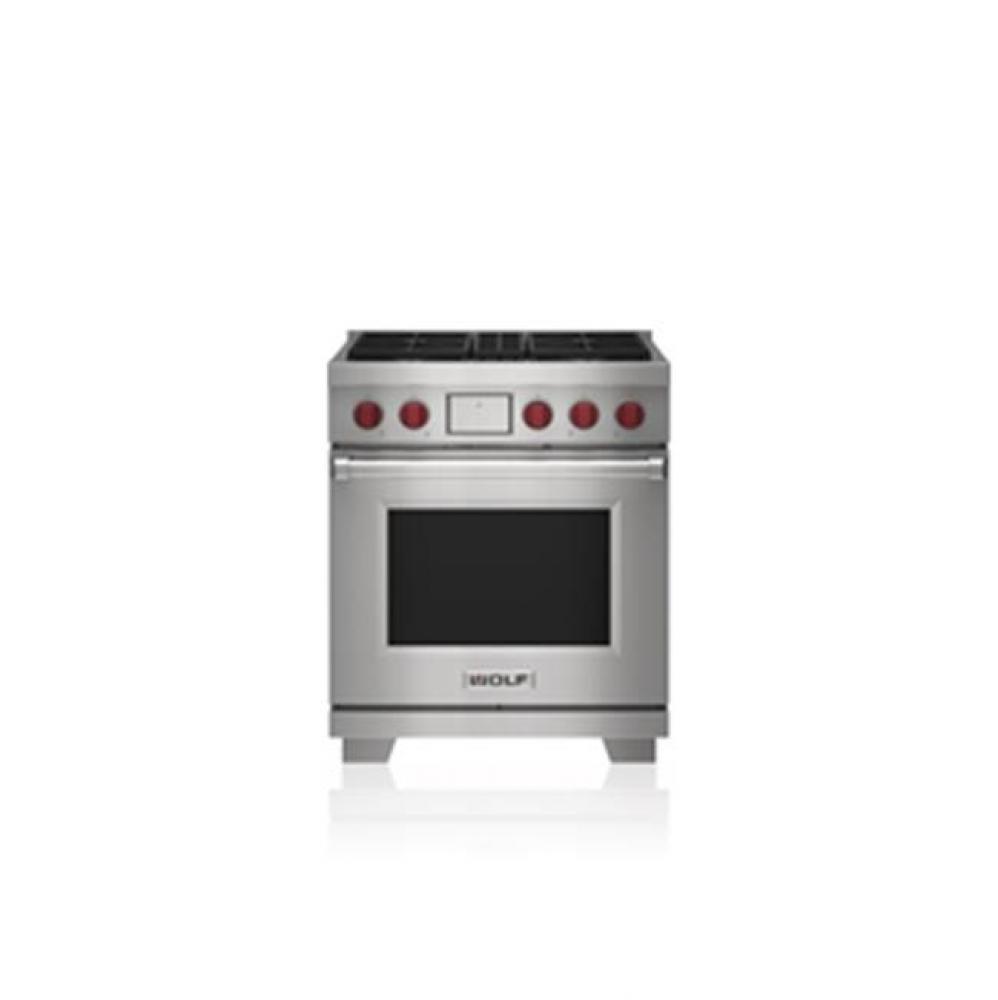 30' Dual Fuel Range - 4 Burners - NG