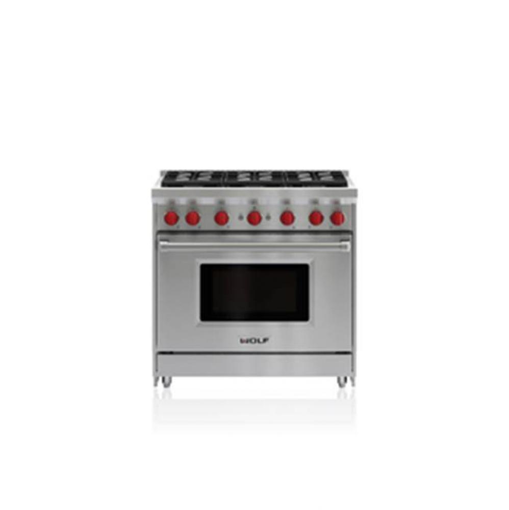 36'' Gas Range, 6 Burner, Lp