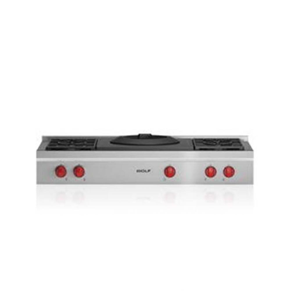 48'' Sealed Burner Rangetop, 4 Burner, Wok, Lp