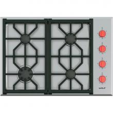 Wolf CG304P/S - 30'' Professional Gas Cooktop / Ng