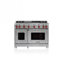 Wolf GR484CG-LP - 48'' Gas Range, 4 Burner, Char & Griddle, Lp