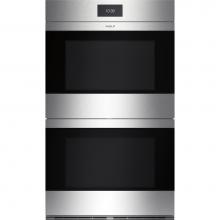 Wolf DO30CM/S - 30'' Double Walloven, M Series, Contemporary Stainless Trim
