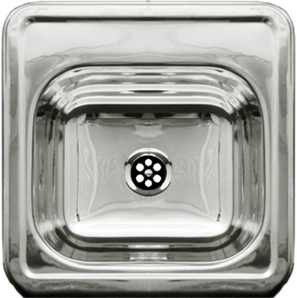 Decorative Square Drop-in Entertainment/Prep Sink with a Smooth Surface