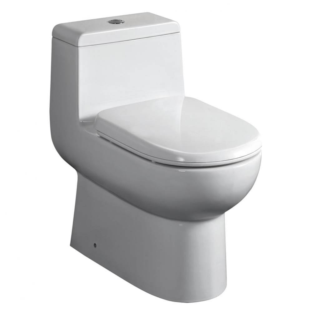 Magic Flush Eco-Friendly One Piece Toilet with a Siphonic Action Dual Flush System,  Elongated Bow