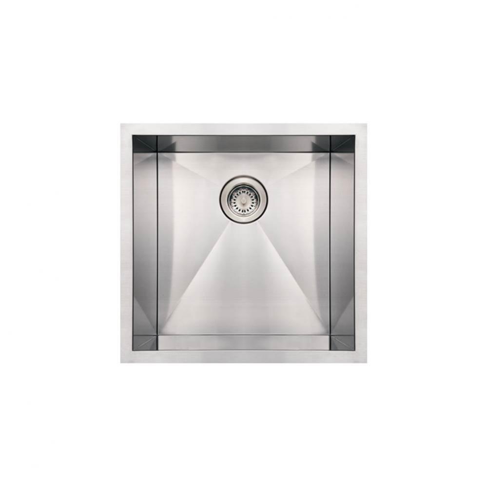 Noah's Collection Brushed Stainless Steel Commercial Single Bowl Undermount Sink