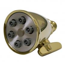 Whitehaus WH138-B - Showerhaus Small Round Showerhead with 6 Spray Jets - Solid Brass Construction with Adjustable Bal