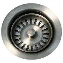 Whitehaus WH202-P - 3 1/2'' Waste Disposer Trim with Matching Basket Strainer for Deep Fireclay Sinks